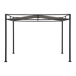 Sunjoy Group 10 x 10 Metal Pergola with Black Sling Fabric Canopy