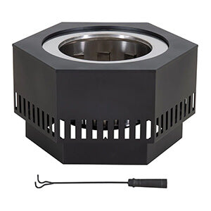 Sunjoy Group 38-Inch Wood Burning Outdoor Smokeless Fire Pit - Thumbnail 2