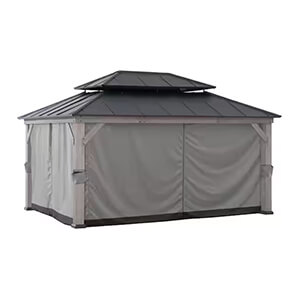 Sunjoy Group Replacement Privacy Curtains for 10 x 12 Wood Frame Gazebo - Thumbnail 3