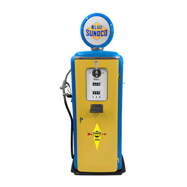 Roadside Relics Blue Sunoco Tokheim 39 Style Gas Pump Replica with Beer Tap-FRR-TK79BT-SU-Garage Giant
