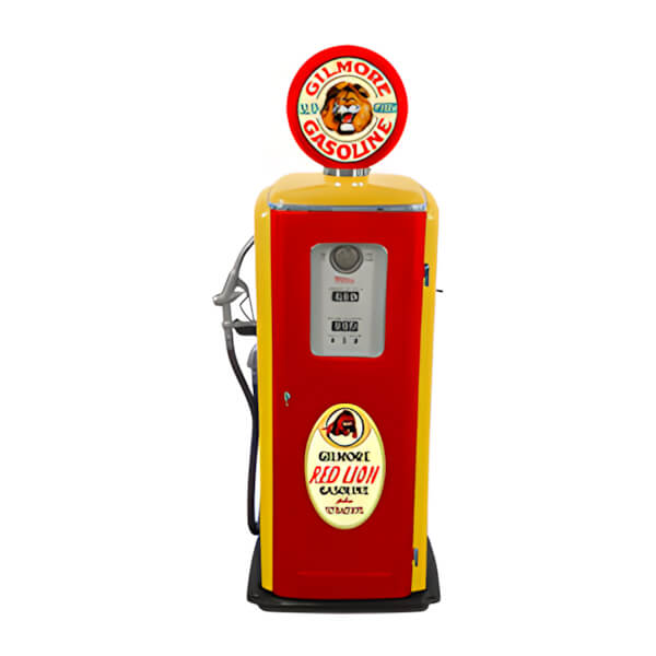 Roadside Relics Gilmore Gasoline Tokheim 39 Style Gas Pump Replica with Hidden Mini Fridge-FRR-TK79SE-GG-Garage Giant