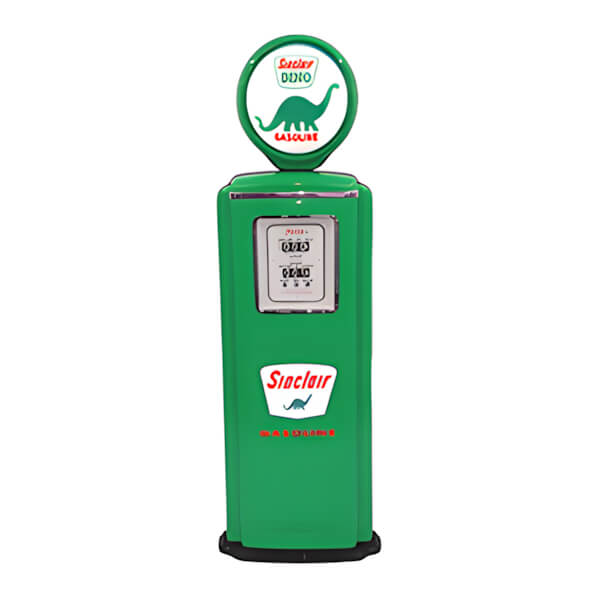Roadside Relics Sinclair Dino Gasoline Tokheim 39 Gas Pump Replica Wall Relief-FRR-TK39W4-SC-Garage Giant
