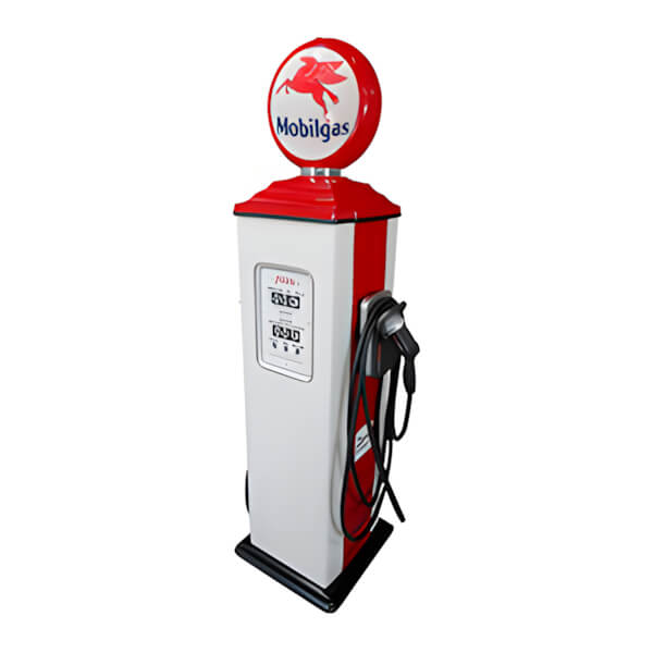 Roadside Relics Mobilgas Retro Gas Pump Replica Electric Vehicle (EV) Charger-FRR-RETROEV-M-Garage Giant