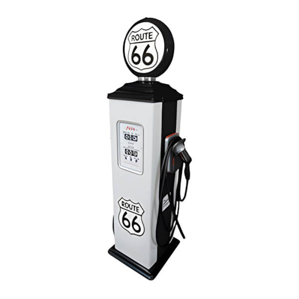 Roadside Relics Route 66 Retro Gas Pump Replica Electric Vehicle (EV) Charger-FRR-RETROEV-R66-Garage Giant