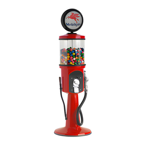 Roadside Relics Mobilgas Retro Gas Pump Replica Mini Gravity Feed Gumball Machine-FRR-MN42-M-Garage Giant