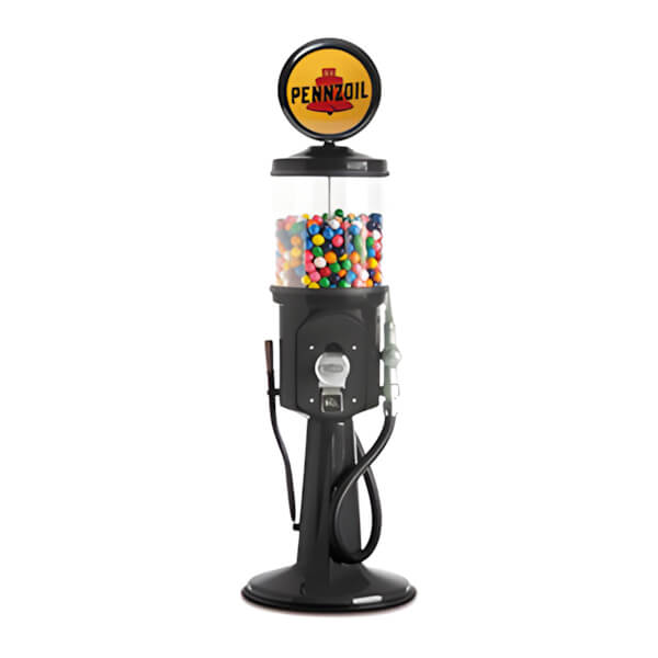 Roadside Relics Pennzoil Retro Gas Pump Replica Mini Gravity Feed Gumball Machine-FRR-MN42-PEZ-Garage Giant