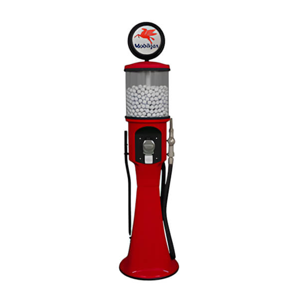 Roadside Relics Mobilgas Retro Gas Pump Replica Junior Gravity Feed Gumball Machine-FRR-JR54-M-Garage Giant