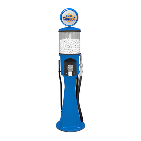 Roadside Relics Blue Sunoco Retro Gas Pump Replica Junior Gravity Feed Gumball Machine-FRR-JR54-SU-Garage Giant