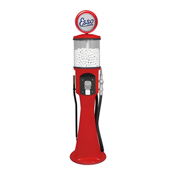Roadside Relics Esso Retro Gas Pump Replica Junior Gravity Feed Gumball Machine-FRR-JR54-ES-Garage Giant
