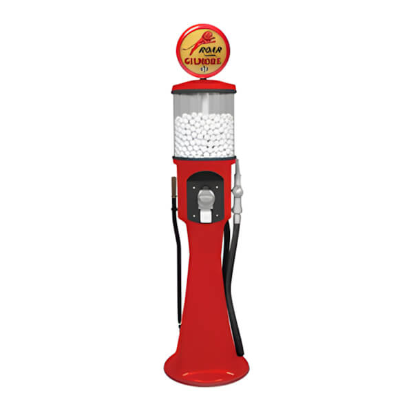 Roadside Relics Gilmore Gasoline Retro Gas Pump Replica Junior Gravity Feed Gumball Machine-FRR-JR54-RG-Garage Giant