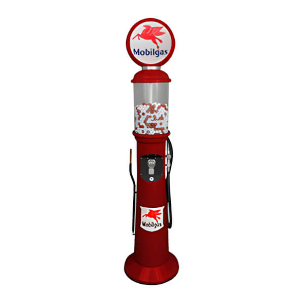 Roadside Relics Mobilgas Retro Gas Pump Replica Tall Gravity Feed Gumball Machine-FRR-GG76-M-Garage Giant