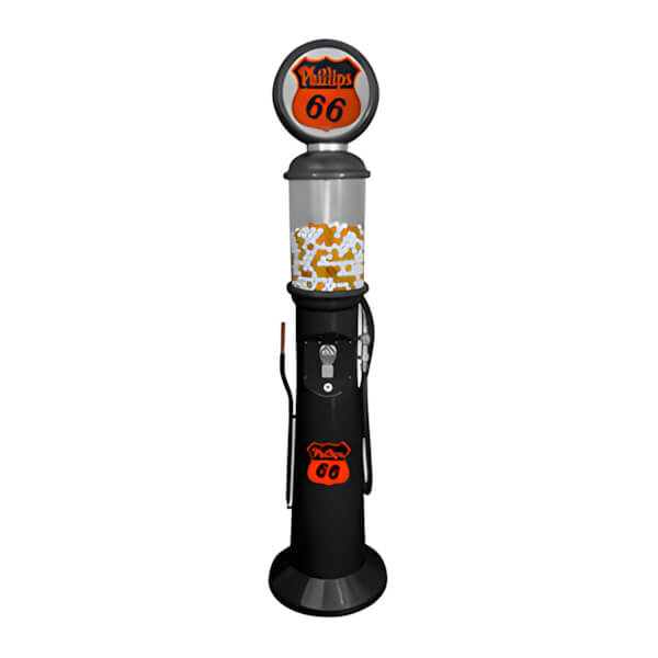 Roadside Relics Phillips 66 Retro Gas Pump Replica Tall Gravity Feed Gumball Machine-FRR-GG76-P66-Garage Giant