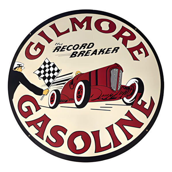 PERGL Gilmore Gasoline Racing 36-Inch Metal Sign-36-MS-GGR-Garage Giant