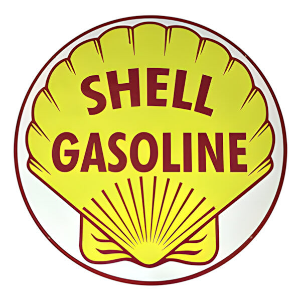 PERGL Shell Gasoline 36-Inch Metal Sign-36-MS-SG-Garage Giant