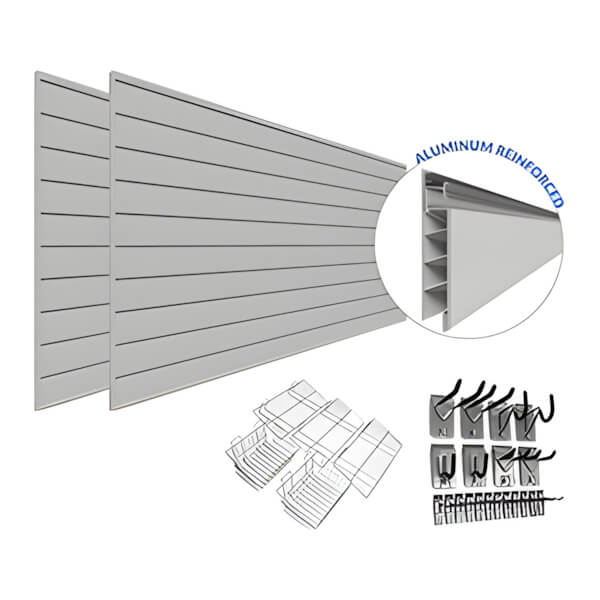 Proslat PROCORE PVC Slatwall Ultimate Bundle (Grey)-35799K-Garage Giant