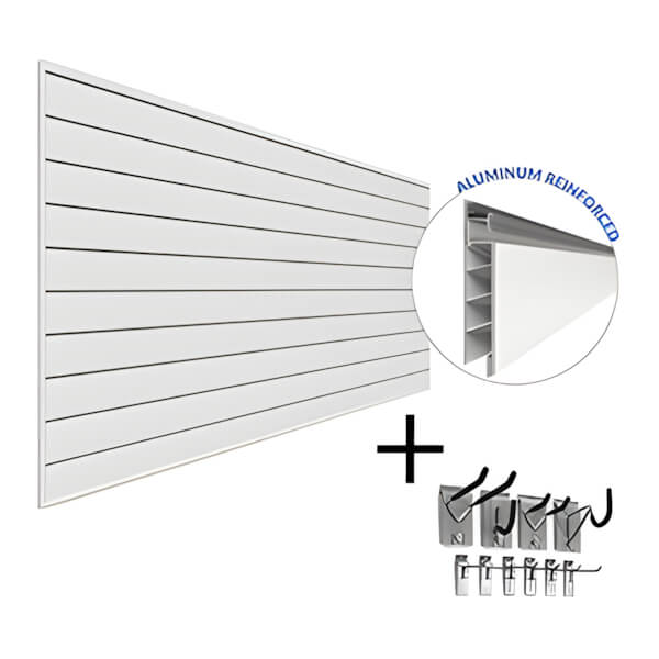 Proslat PROCORE PVC Slatwall Mini Bundle (White)-35706K-Garage Giant