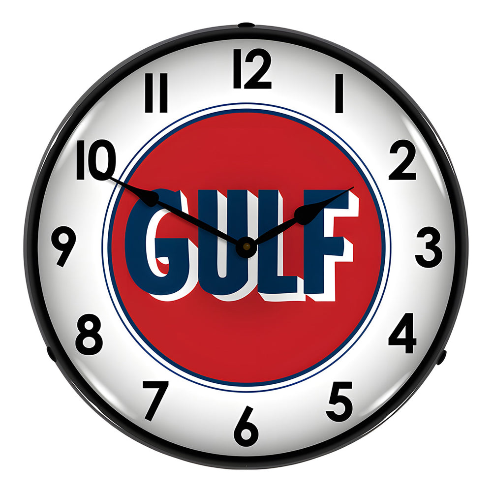 Collectable Sign and Clock Gulf 1960 Backlit Wall Clock - Thumbnail 2