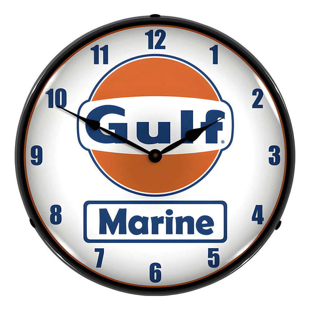 Collectable Sign and Clock Gulf 1960 Backlit Wall Clock