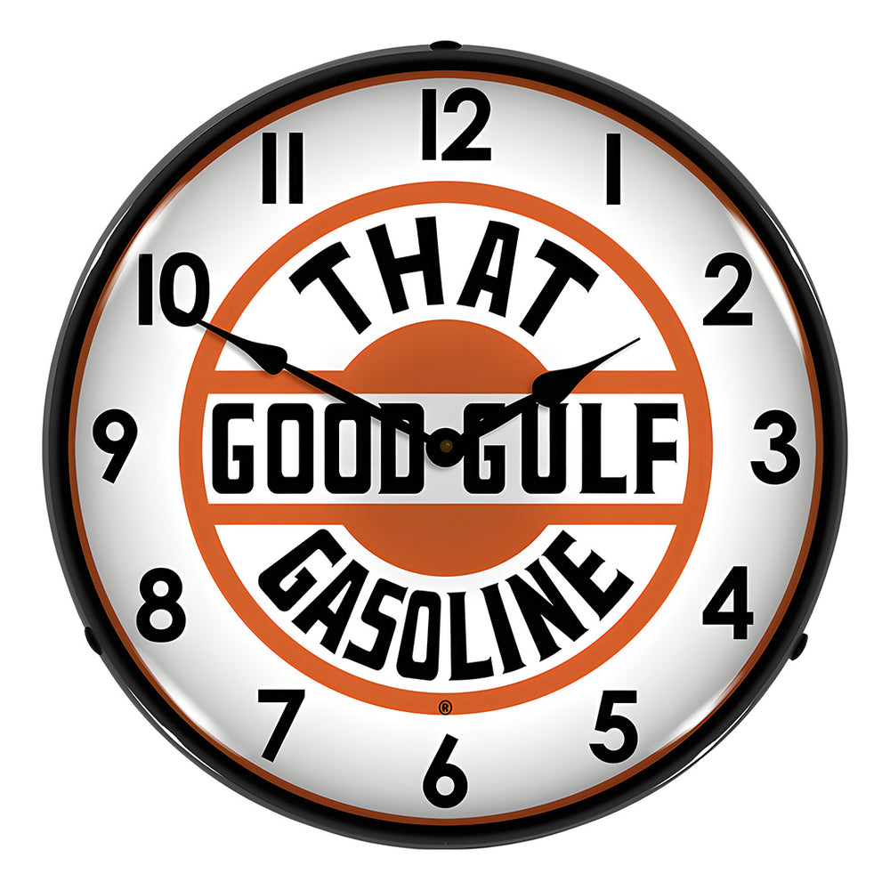 Collectable Sign and Clock That Good Gulf Gasoline Backlit Wall Clock-GO1303428-Garage Giant