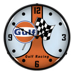 Collectable Sign and Clock Gulf Racing GT40 Backlit Wall Clock-GO1304438-Garage Giant 