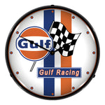 Collectable Sign and Clock Gulf Racing Backlit Wall Clock-GO1304439-Garage Giant 
