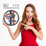Collectable Sign and Clock Gulf Racing Backlit Wall Clock-GO1304439-Garage Giant 