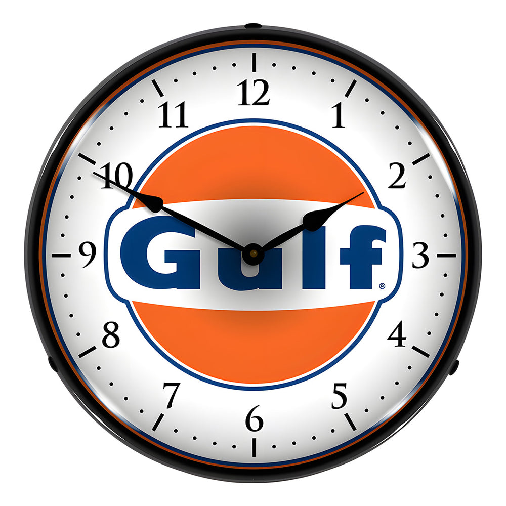 Collectable Sign and Clock Gulf Backlit Wall Clock-GO710057-Garage Giant