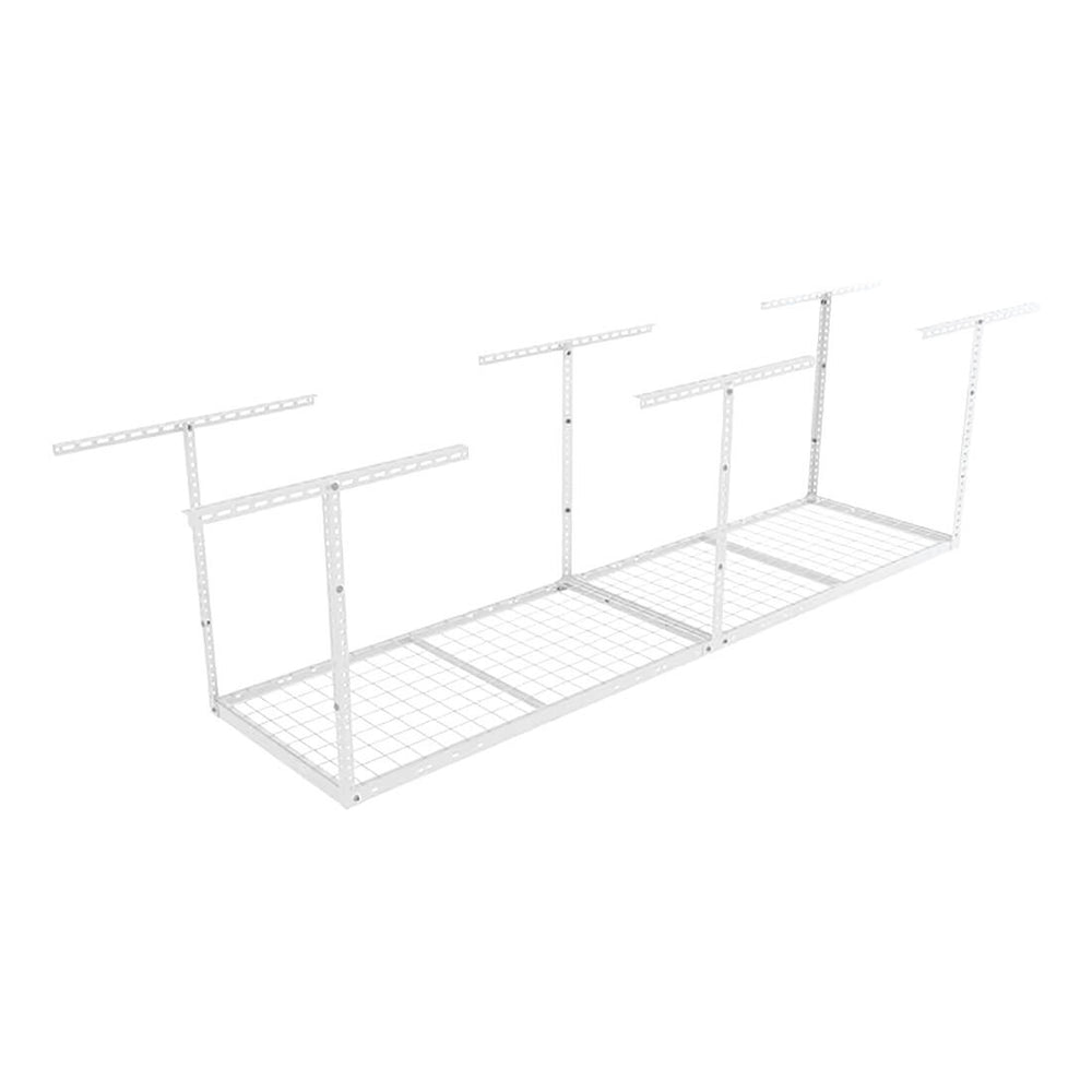 Fleximounts 2' x 8' Overhead Storage Rack (White)-FLX-GR28-WHT-Garage Giant