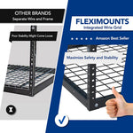 Fleximounts 2' x 8' Overhead Storage Rack (Black)-FLX-GR28B-BLK-Garage Giant 