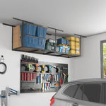 Fleximounts 2' x 8' Overhead Storage Rack (Black)-FLX-GR28B-BLK-Garage Giant 