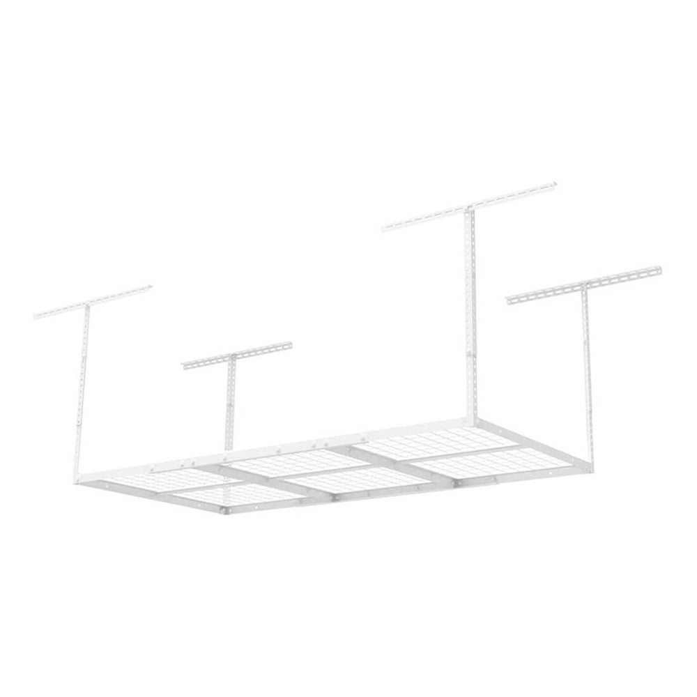 Fleximounts 3' x 6' Overhead Storage Rack (White)-FLX-GR36-WHT-Garage Giant