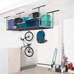 Fleximounts 3' x 8' Overhead Storage Rack (Black)-FLX-GR38B-BLK-Garage Giant 