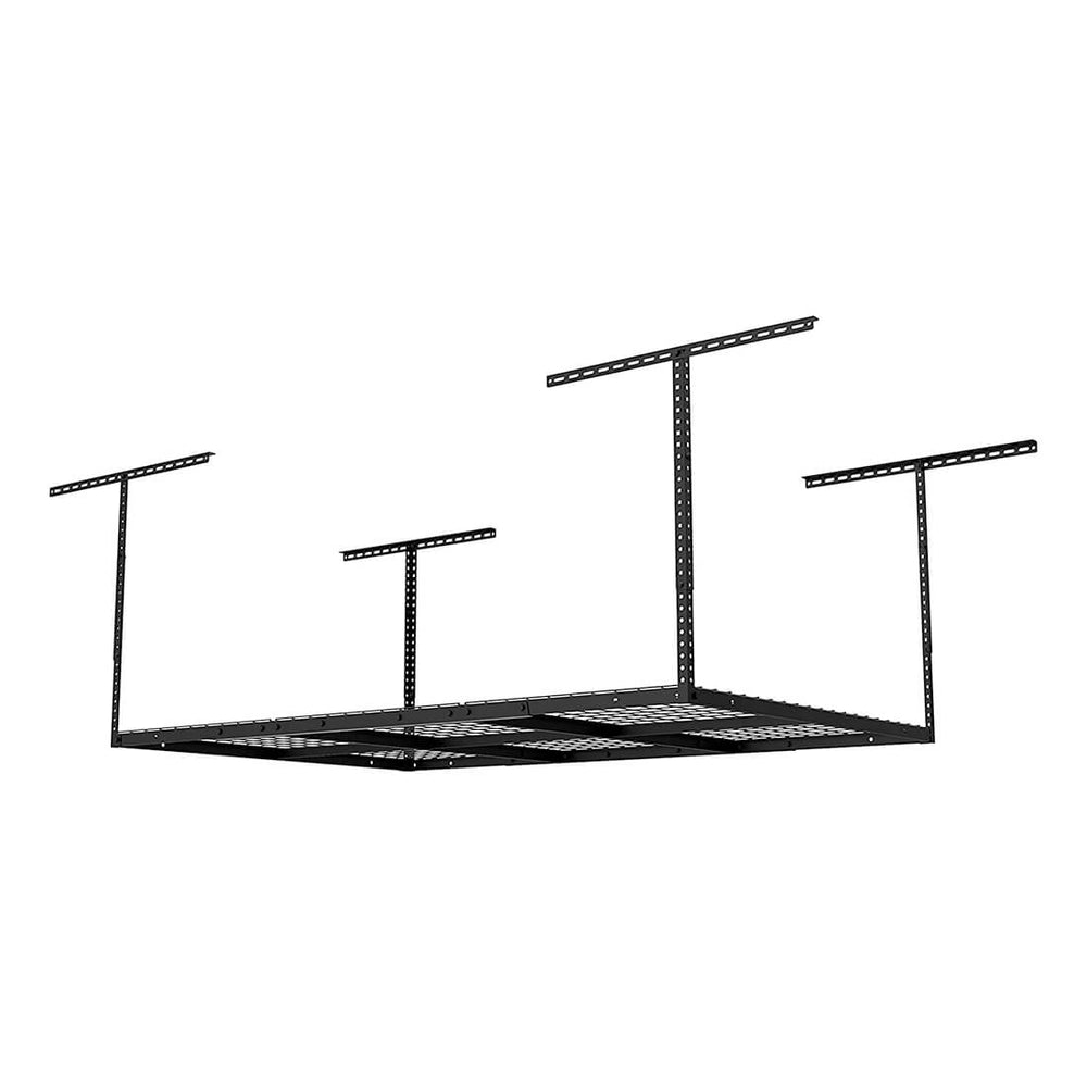 Fleximounts 4' x 6' Overhead Storage Rack (Black)-FLX-GR46B-BLK-Garage Giant