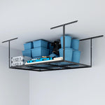Fleximounts 4' x 6' Overhead Storage Rack (Black)-FLX-GR46B-BLK-Garage Giant 