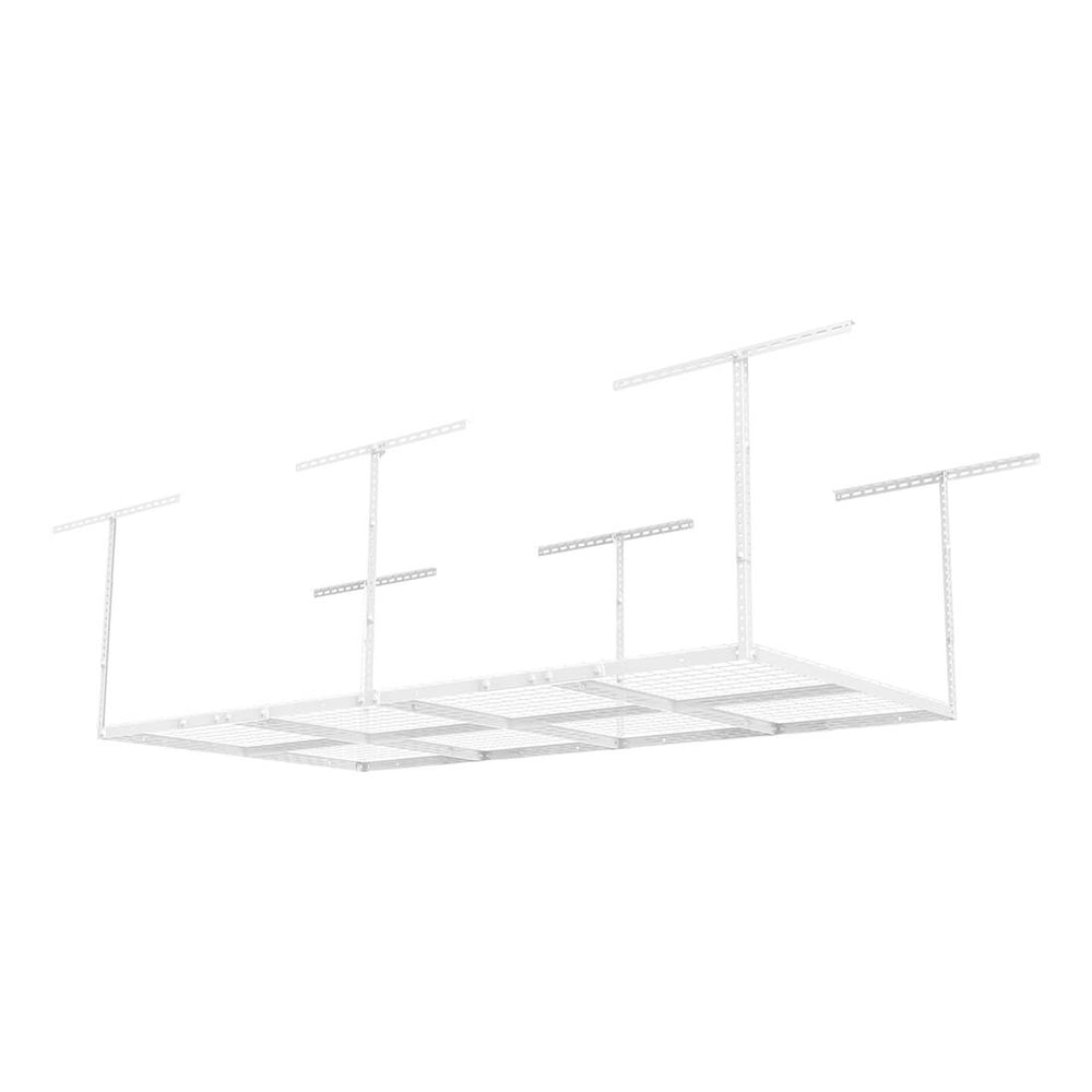 Fleximounts 4' x 8' Overhead Storage Rack (White)-FLX-GR48-WHT-Garage Giant