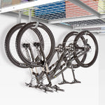 Fleximounts 4' x 8' Overhead Storage Rack with Hooks (White)-FLX-GR48-H-WHT-Garage Giant 