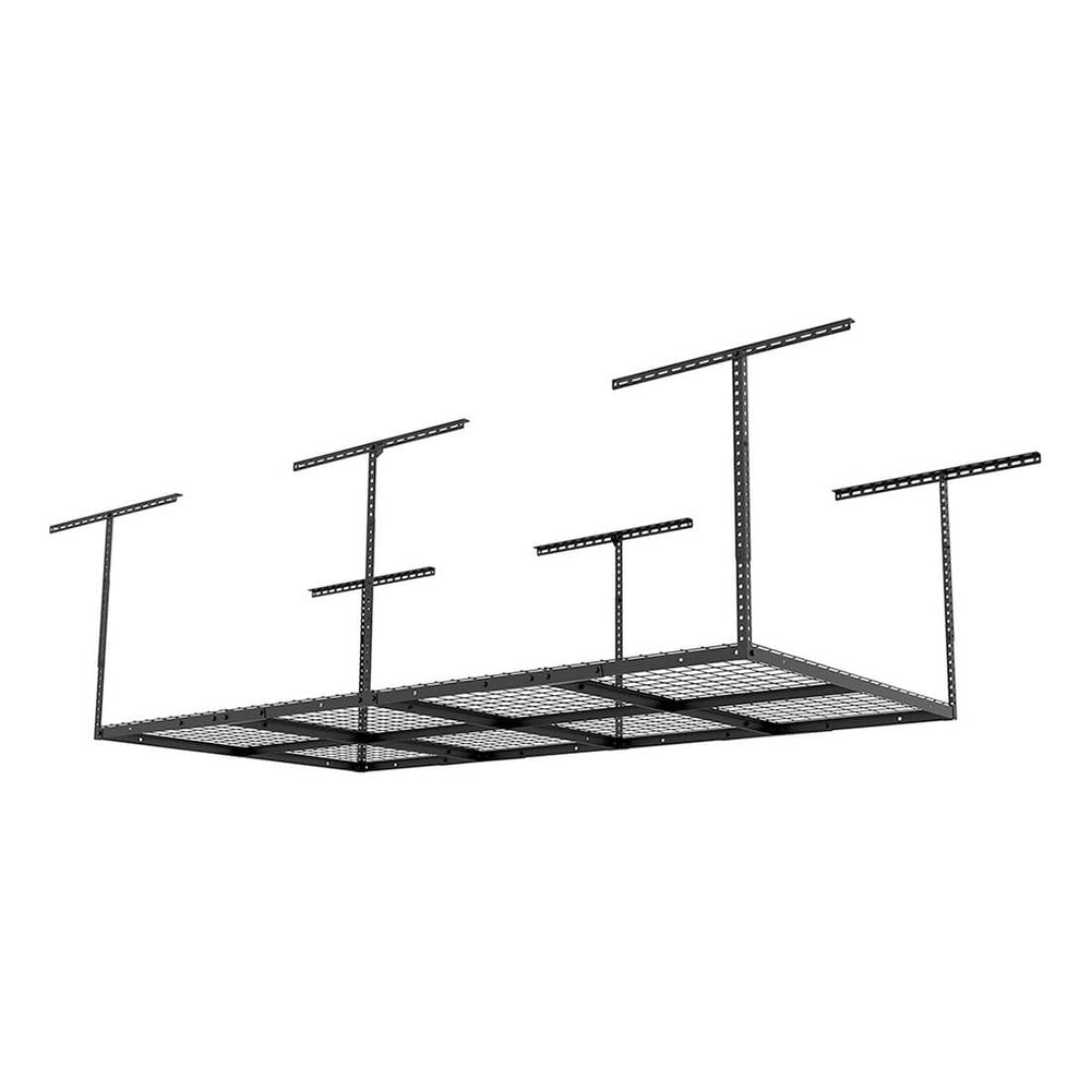 Fleximounts 4' x 8' Overhead Storage Rack (Black)-FLX-GR48B-BLK-Garage Giant