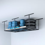Fleximounts 4' x 8' Overhead Storage Rack (Black)-FLX-GR48B-BLK-Garage Giant 