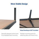 Fleximounts 4' x 8' Overhead Storage Rack Frame Kit (Black)-FLX-GR48FB-BLK-Garage Giant 