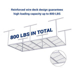 Fleximounts Heavy-Duty 4' x 8' Overhead Storage Rack (White)-FLX-GR48M-WHT-Garage Giant 