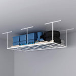 Fleximounts Heavy-Duty 4' x 8' Overhead Storage Rack (White)-FLX-GR48M-WHT-Garage Giant 
