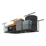 Fleximounts Heavy-Duty 4' x 8' Overhead Storage Rack (Black)-FLX-GR48MB-BLK-Garage Giant 