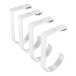 Fleximounts White Flat Storage Hook (4-Pack)-FLX-GRH1-WHT-Garage Giant 