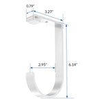 Fleximounts White Flat Storage Hook (4-Pack)-FLX-GRH1-WHT-Garage Giant 