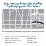 Fleximounts White Flat Storage Hook (4-Pack)-FLX-GRH1-WHT-Garage Giant 