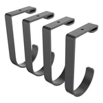 Fleximounts Black Flat Storage Hook (4-Pack)-FLX-GRH1B-BLK-Garage Giant 