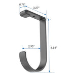 Fleximounts Black Flat Storage Hook (4-Pack)-FLX-GRH1B-BLK-Garage Giant 