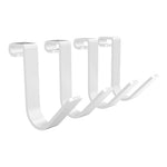 Fleximounts White Storage Rail Hook (4-Pack)-FLX-GRH2-WHT-Garage Giant 