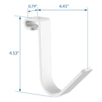 Fleximounts White Storage Rail Hook (4-Pack)-FLX-GRH2-WHT-Garage Giant 