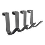 Fleximounts Black Storage Rail Hook (4-Pack)-FLX-GRH2B-BLK-Garage Giant 